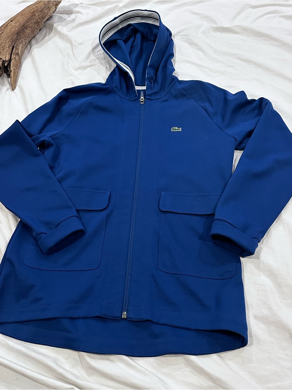 Lacoste Royal Blue Hooded Zip Jacket